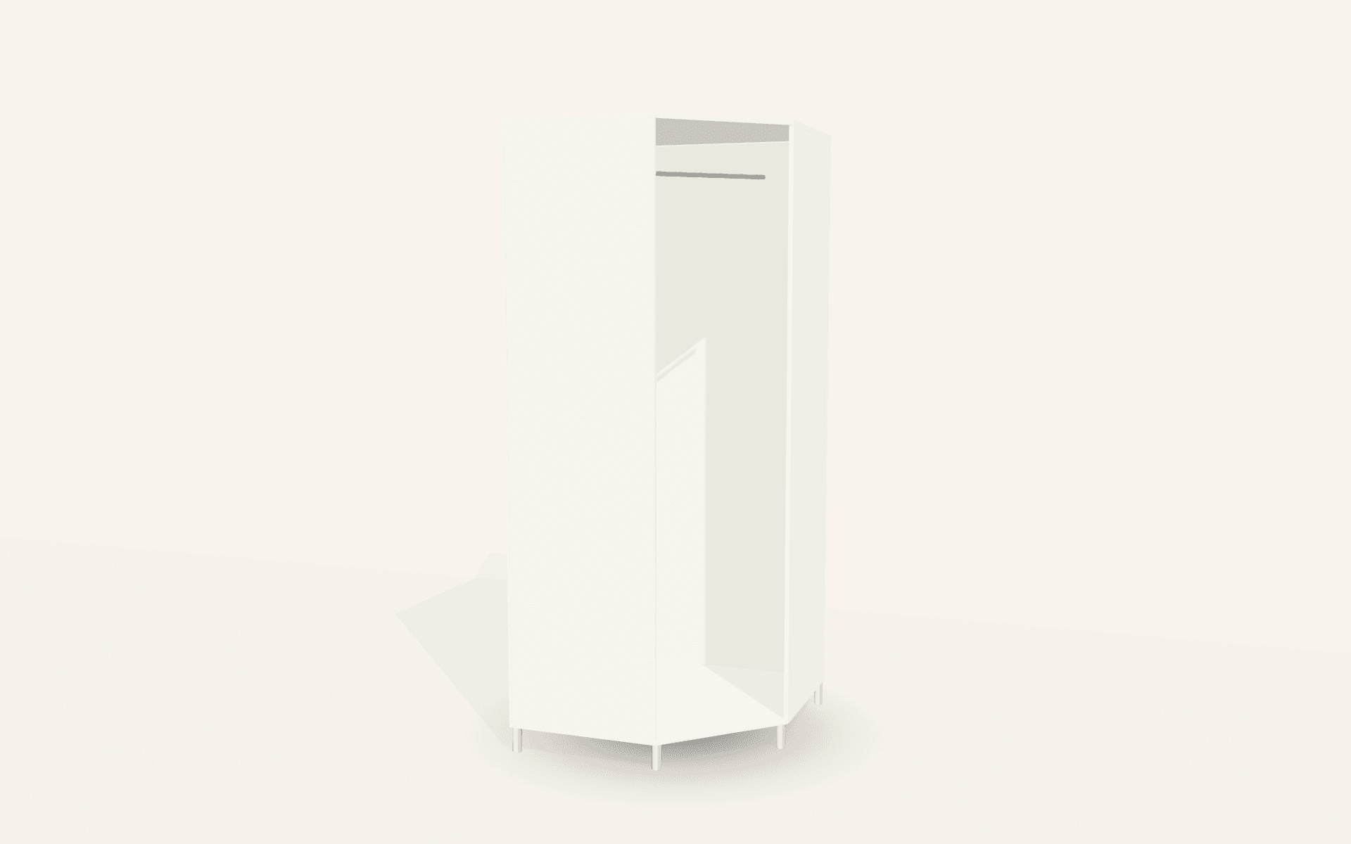 The Hove Corner Robe — Without doors